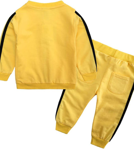 Baby Boys Girls Cotton Tracksuit Sweatshirt Top + Sweatpants Zipper Coat Outfits Set